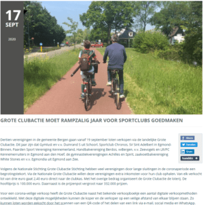 Hal stad centraal Grote Clubactie in de mediGrote Clubactie in de media