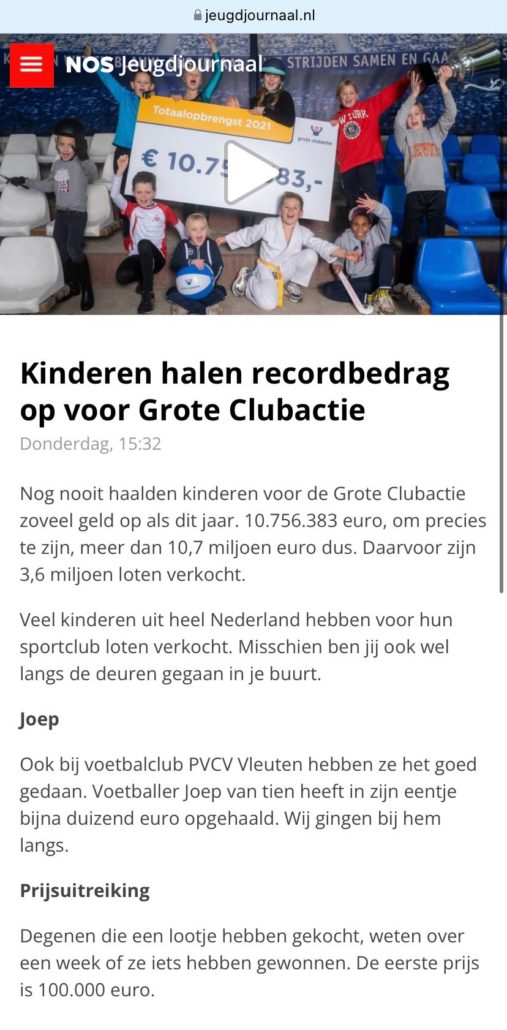 Record Grote Clubactie