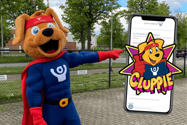 cluppie badge - nieuwsberichtfoto Cluppie met zijn eigen badge!